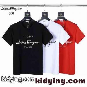 ベーシック 3色あり プリント スリム クールネック サルヴァトーレ・フェラガモ 半袖tシャツ コピー おしゃれkid26yCG5vi