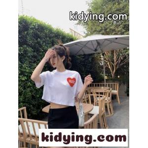 合わせやすい おしゃれ ミュウミュウ コピー 半袖tシャツ コピー クロップド丈 クールネック 着心地いい ホワイト ブラックkid26jSHPza