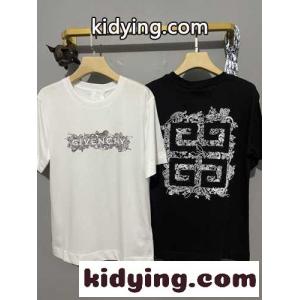人気 ゆったり クールネック ロゴ コットン 半袖 トップス ジバンシィ スーパーコピー Tシャツ コピー カジュアル オシャレホワイト ブラックkid2685jKbe