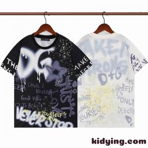 オシャレ ゆったり クールネック プリント ドルチェ&ガッバーナ コピー Tシャツ コピー 着心地いい 半袖 トップス メンズkid26GHvyqi