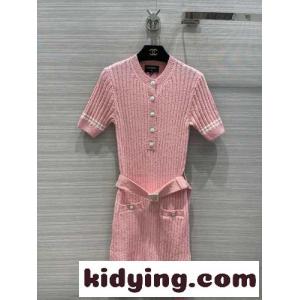 スウィート 大人 可愛い 半袖 ニットワンピース シャネル コピー ワンピース コピー レディース オシャレ ドレスkid26u0XXju