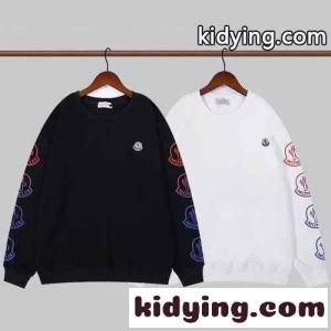 合わせやすい カジュアル 春 トップス 定番 ロゴ 人気 クルーネック モンクレール コピー 長袖tシャツ コピーkid26S1ruma