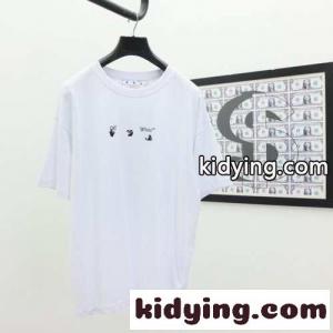 ファッション オフホワイト スーパーコピー 半袖Tシャツ コピー プリント クルーネック ゆったり 着心地いい 合わせやすい ホワイトkid26m8X59j