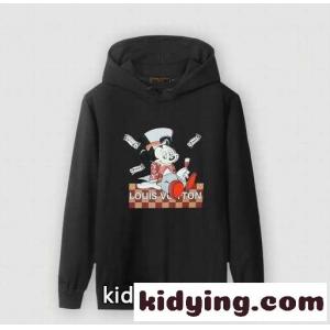 可愛い ロゴ プリント レディース メンズ 大きいサイズ プルオーバー フード付き ルイ・ヴィトン パーカー コピーkid26aKrSDy