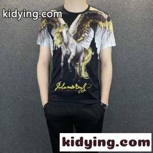 注目される プリント ラウンドネック 半袖Tシャツ エルメス スーパーコピー Tシャツ コピー 柔らかい メンズ 春夏 新作 トップスkid26OXXLjq