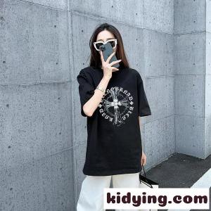 CHROME hearts コピー クロムハーツ コピー コピー 今季話題 半袖Tシャツ プリント ソフトタッチ ストリートkidying26baKrKD
