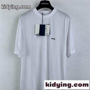 人気集中 ホワイト 上品 シンプル モードカジュアル メンズ Tシャツ prada コピー プラダ コピー コピーkidying268Xvq8D
