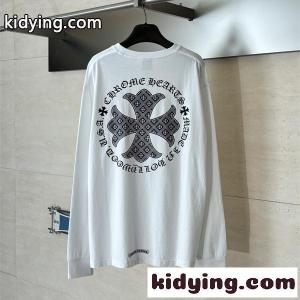 CHROME hearts コピー クロムハーツ コピー スーパーコピー 新作 ブラック ミニロゴ トレンドスタイル 半袖Tシャツkidying26buCaeq