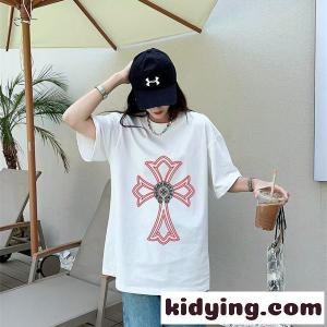 2026新作 注目上昇 半袖Tシャツ クロスグラフィック カジュアル CHROME hearts スーパーコピー クロムハーツ スーパーコピー コピーkidying26nKXr4D
