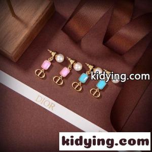 カラフルストーン＆パール ドロップピアス クリスチャン・ディオール コピー イヤリング 偽物kid26XHTT1n