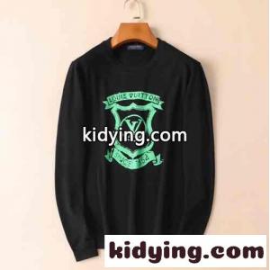 シンプル ラウンドネック プリント 裏起 毛秋冬 メンズ 柔らかい ルイ・ヴィトン 長袖tシャツ コピーkid26G9Tb0f