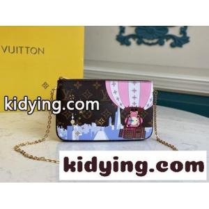 LV Crafty抽象芸術を取り入れ 新しいPochette Double Zipチェーンバッグを一新 ルイヴィトン コピー バッグ コピーkid26my0Xfi