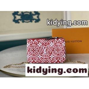 ルイ・ヴィトン バッグ 安い コピー LV Crafty抽象グラフィックアートキャプチャ 新しいPochette Double Zipチェーンバッグを煥すkid26WXTTvC