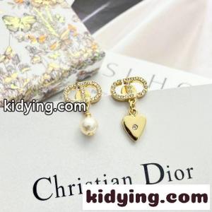 CDロゴ ハート＆パール アシンメトリー ドロップピアス クリスチャン・ディオール コピー イヤリング 偽物kid26DqKb4z