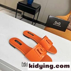 スライドサンダル カーフスキン DGロゴ ドルチェ&ガッバーナ ブランド コピー サンダル コピー オレンジkid26m8HHLv