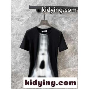 おしゃれ プリント コットン 半袖Tシャツ クリスチャン・ディオール コピーブランド Tシャツ コピー ブラックkid268Ln8zy