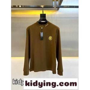 ベーシック メンズ 合わせやすい ヴェルサーチ コピーェ Tシャツ 偽物 長袖Tシャツ カーキkid26bKLnGr