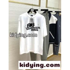 人気 カジュアル HAND DRAWN BB ICON 半袖Tシャツ バレンシアガ スーパーコピー Tシャツ コピー ホワイトkid26iCuiyi