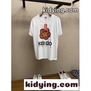ユニセックス 快適 コットン 半袖Tシャツ ケンゾー Tシャツ コピー クルーネック ホワイトkid269fq0Lz