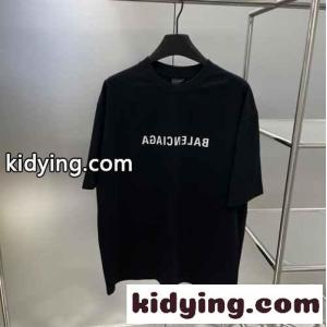 シンプル MIRROR ロゴ 半袖Tシャツ バレンシアガ コピーブランド Tシャツ コピー ユニセックス ファッションkid26aCuiiy