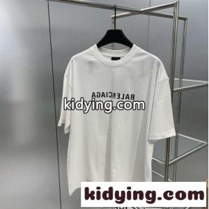 バレンシアガ コピーブランド Tシャツ コピー ユニセックス シンプル MIRROR ロゴ 半袖Tシャツ ファッションkid26K5rK9r