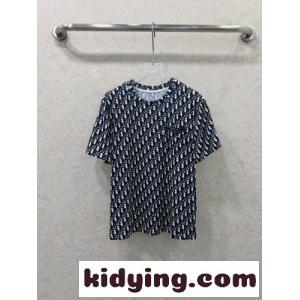 存在感抜群 総柄 半袖Tシャツ クリスチャン・ディオール コピー Tシャツ 偽物 ブラックkid260vWnSD