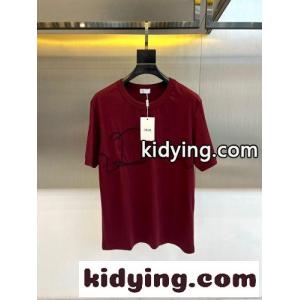 シンプル ロゴ 半袖Tシャツ クリスチャン・ディオール コピーブランド Tシャツ 偽物 レッドkid26ueWfCq