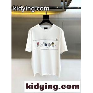 遊び心満載 フェンディ コピーブランド Tシャツ 偽物 クルーネック 半袖Tシャツ ホワイトkid26aGP1zC
