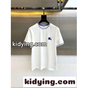シンプル ロゴ刺繍 コットン 半袖Tシャツ バーバリー スーパーコピー Tシャツ 偽物 ホワイトkid26SPnKri