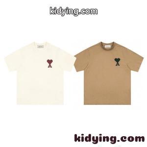 注目 ワンポイント 上品 清潔感 AMI PARIS アミ パリス コピー 半袖Tシャツ 2026新作kidying264fuK9n