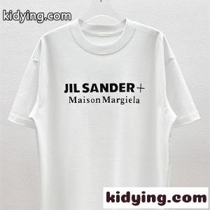 期間限定 ダブルロゴ ジルサンダー Tシャツ ホワイト 半袖 コントラストプリント Maison Margiela*JIL SANDER コピーkidying26f8jOfa