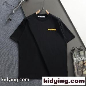 シンプル ミニロゴ刺繍 ブラック 半袖 オフホワイト コピーブランド コピー Tシャツ 高級感 ベーシック Off-white コピーブランドkidying26Wzy4ju
