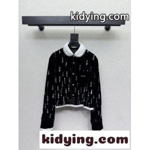 ビジュー＆スパンコール クロップドジャケット ミュウミュウ コピー ジャケット コピー ブラックkid269jy8Pf