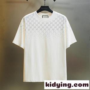 gucci ブランド コピー 半袖Tシャツ 上品 グッチ ブランド コピー スーパーコピー ミニマル 高級感 シンプル 通気性 大人カジュアルkidying26f8b0HD