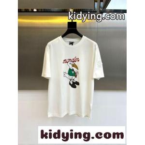 遊び心あふれる プリント 半袖Tシャツ モンクレール ブランド コピー Tシャツ 偽物 ホワイトkid265XnqWr