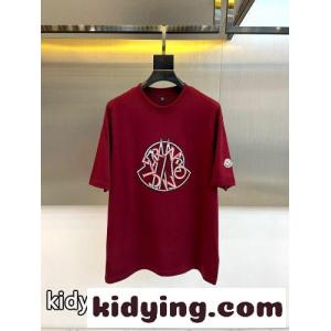 定番 カジュアル ロゴ クルーネック 半袖Tシャツ モンクレール スーパーコピー Tシャツ 偽物 レッドkid26yu0Xnu