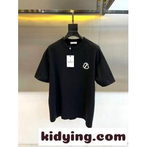 カジュアル ロゴ 半袖Tシャツ モンクレール コピー Tシャツ 偽物 クルーネック ブラックkid26e0vuCC