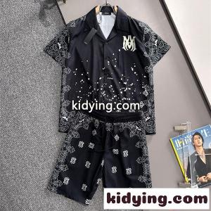 AMIRI セットアップ シャツ ハーフパンツ モード系 軽量 夏コーデ アミリ スーパーコピー 2026新作kidying26CST59j