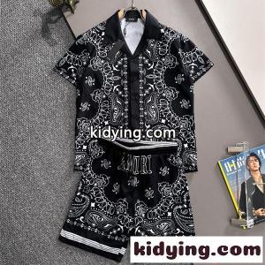セットアップ 半袖シャツ アミリ コピー ショートパンツ ストリート リゾート風 AMIRI 夏服kidying26z8XHHv
