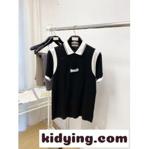 スクリプトロゴ コットンピケ ポロシャツ モンクレール ブランド コピー Tシャツ 偽物 ブラックkid26y8z8Pv