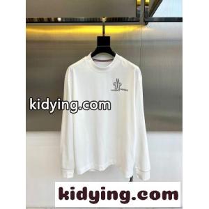 シンプル 合わせやすい 長袖Tシャツ モンクレール スーパーコピー Tシャツ 偽物 クルーネック ホワイトkid260jumCe