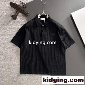 半袖ポロシャツ prada コピー 高級感 ワンポイントロゴ モード系 カジュアル プラダ コピー スーパーコピーkidying26bu0jui