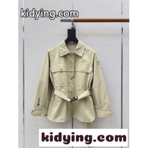 カジュアル ベルト付き ワークジャケット モンクレール コピー ジャケット 偽物 カーキkid261jayeq
