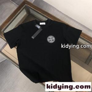 半袖Tシャツ 刺繍 ストーンアイランド コピー ワンポイント設計 STONE ISLAND ミニマルスタイル 万能コーデkidying26SXv8ja