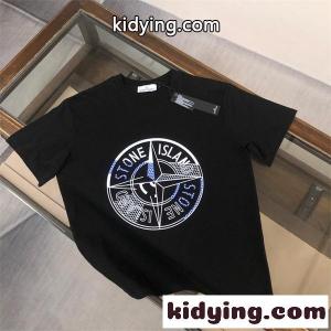 半袖Tシャツ プリント STONE ISLAND スポーツミックス ストリート系 快適素材 ストーンアイランド コピーkidying26j4nCWf