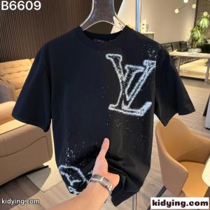 メンズ ルイヴィトン コピーブランド コピー 半袖  Louisvuitton コピーブランド  スプレー加工 フラワーモチーフ ブラック ホワイト モダン カジュアルkidying26nOfyGv