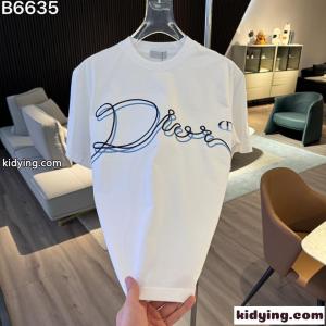 ディオール スーパーコピー コピー 半袖トップス dior スーパーコピー グラフィックラインロゴ 刺繍デザイン ホワイト ブラック ブルー配色 モード系 スタイリッシュ 手書き風kidying26buOPzu