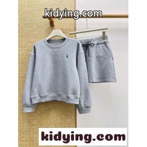 スウェットシャツ＆ミニスカート 2点セット ラルフローレン セットアップ 偽物 グレーkid264PHnyC