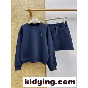 スウェットシャツ＆ミニスカート 2点セット ラルフローレン セットアップ 偽物 ネイビーkid268zSvmm