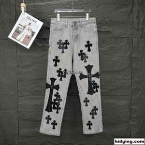 クロムハーツ コピー コピー パンツ メンズ デニム Chrome hearts コピー クロスロゴ刺繍 多重デザイン ウォッシュ加工 上質素材 カップル着用可能 春新作kidying26fO9zCu